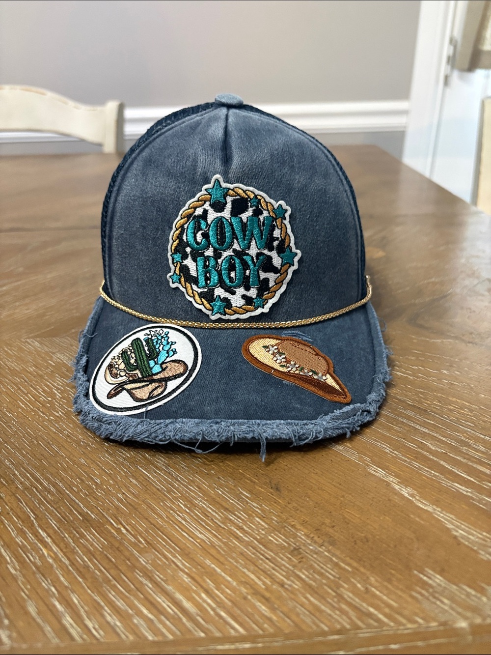 Cowboy Distressed Trucker Hat New